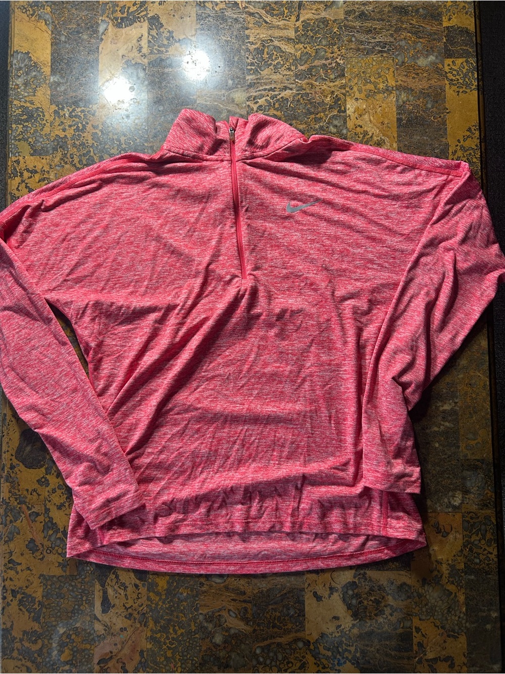 Nike Pink Quarter-Zip Performance Pullover